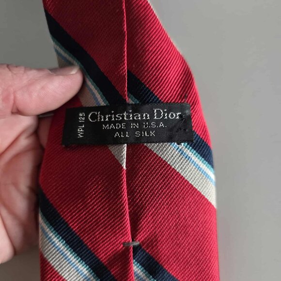 EUC Christian Dior Silk Tie Classic Vintage Power Tie - Picture 2 of 4